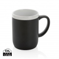 Ceramic mug with white rim 300ml, black