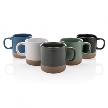 Logo trade promotional giveaways image of: Glazed ceramic mug 360ml