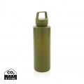 RCS certified recycled PP water bottle with handle, green