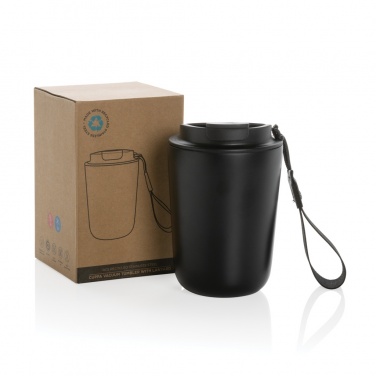 Logo trade promotional item photo of: Cuppa RCS re-steel vacuum tumbler with lanyard