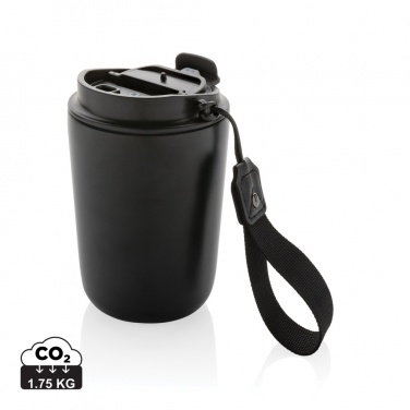 Logotrade promotional gift image of: Cuppa RCS re-steel vacuum tumbler with lanyard