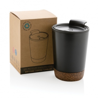 Logo trade promotional gifts image of: GRS RPP stainless steel cork coffee tumbler