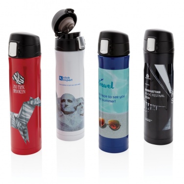 Logotrade promotional gift image of: RCS Re-steel easy lock vacuum flask