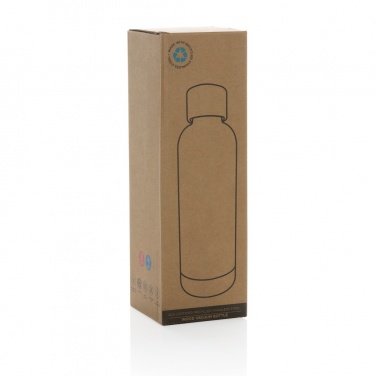 Logo trade advertising products picture of: Wood RCS certified recycled stainless steel vacuum bottle