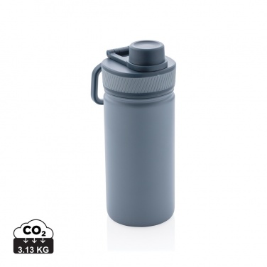 Logo trade promotional merchandise image of: Vacuum stainless steel bottle with sports lid 550ml