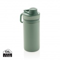 Vacuum stainless steel bottle with sports lid 550ml, green