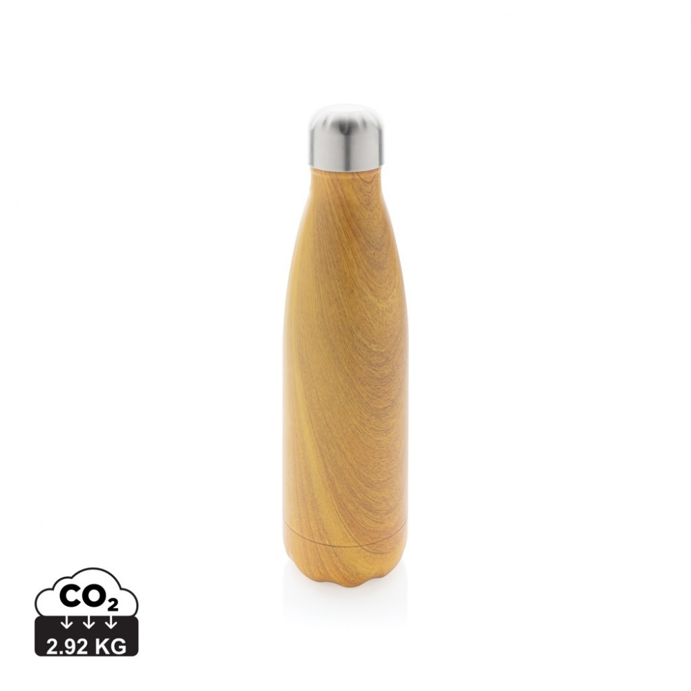 Logotrade promotional product picture of: Vacuum insulated stainless steel bottle with wood print