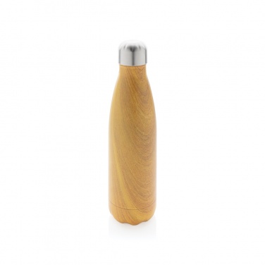 Logotrade promotional giveaways photo of: Vacuum insulated stainless steel bottle with wood print