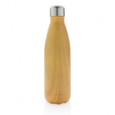 Logotrade advertising product image of: Vacuum insulated stainless steel bottle with wood print