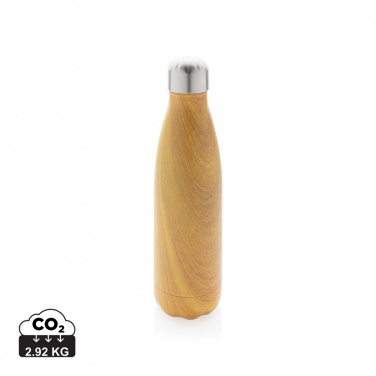 Logotrade business gifts photo of: Vacuum insulated stainless steel bottle with wood print