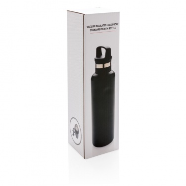 Logo trade promotional giveaways image of: Vacuum insulated leak proof standard mouth bottle