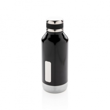 Logo trade promotional giveaways image of: Leak proof vacuum bottle with logo plate