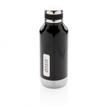 Logo trade promotional items image of: Leak proof vacuum bottle with logo plate