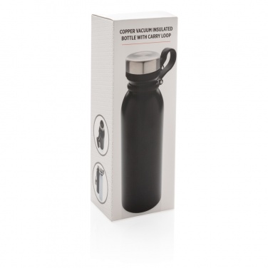 Logo trade promotional giveaway photo of: Copper vacuum insulated bottle with carry loop