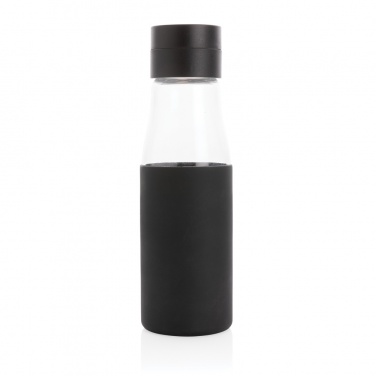 Logotrade corporate gift picture of: Ukiyo glass hydration tracking bottle with sleeve