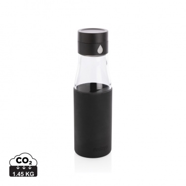 Logotrade promotional item picture of: Ukiyo glass hydration tracking bottle with sleeve