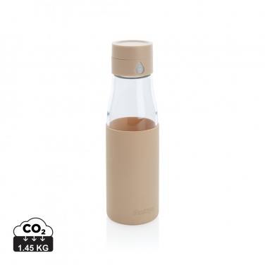 Logo trade advertising products picture of: Ukiyo glass hydration tracking bottle with sleeve