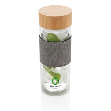 Logo trade promotional product photo of: Impact double wall borosilicate glass bottle