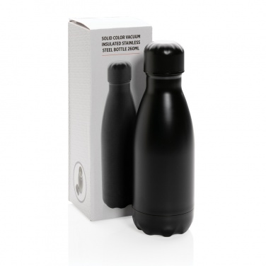 Logo trade promotional items image of: Solid colour vacuum stainless steel bottle 260ml