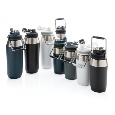 Logo trade business gifts image of: Vacuum stainless steel dual function lid bottle 500ml