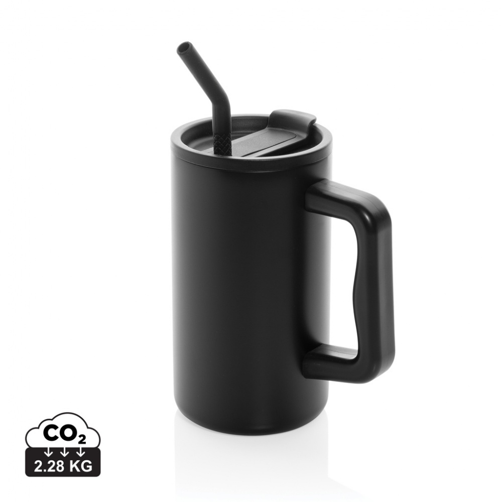 Logo trade promotional merchandise photo of: Cube RCS certified recycled steel mug 800ml