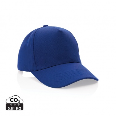 Logo trade corporate gift photo of: Impact 5panel 280gr Recycled cotton cap with AWARE™ tracer