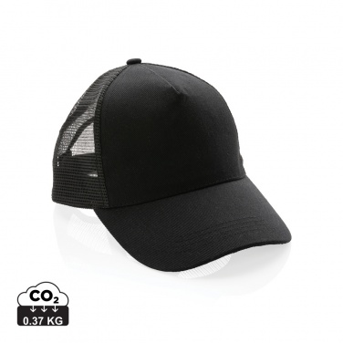 Logo trade promotional gifts image of: Impact AWARE™ Brushed rcotton 5 panel trucker cap 190gr