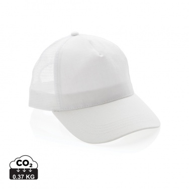 Logotrade advertising product image of: Impact AWARE™ Brushed rcotton 5 panel trucker cap 190gr