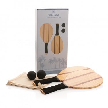 Logo trade promotional gifts picture of: Wooden frescobol tennis set