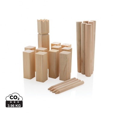 Logo trade promotional giveaways picture of: Wooden kubb set