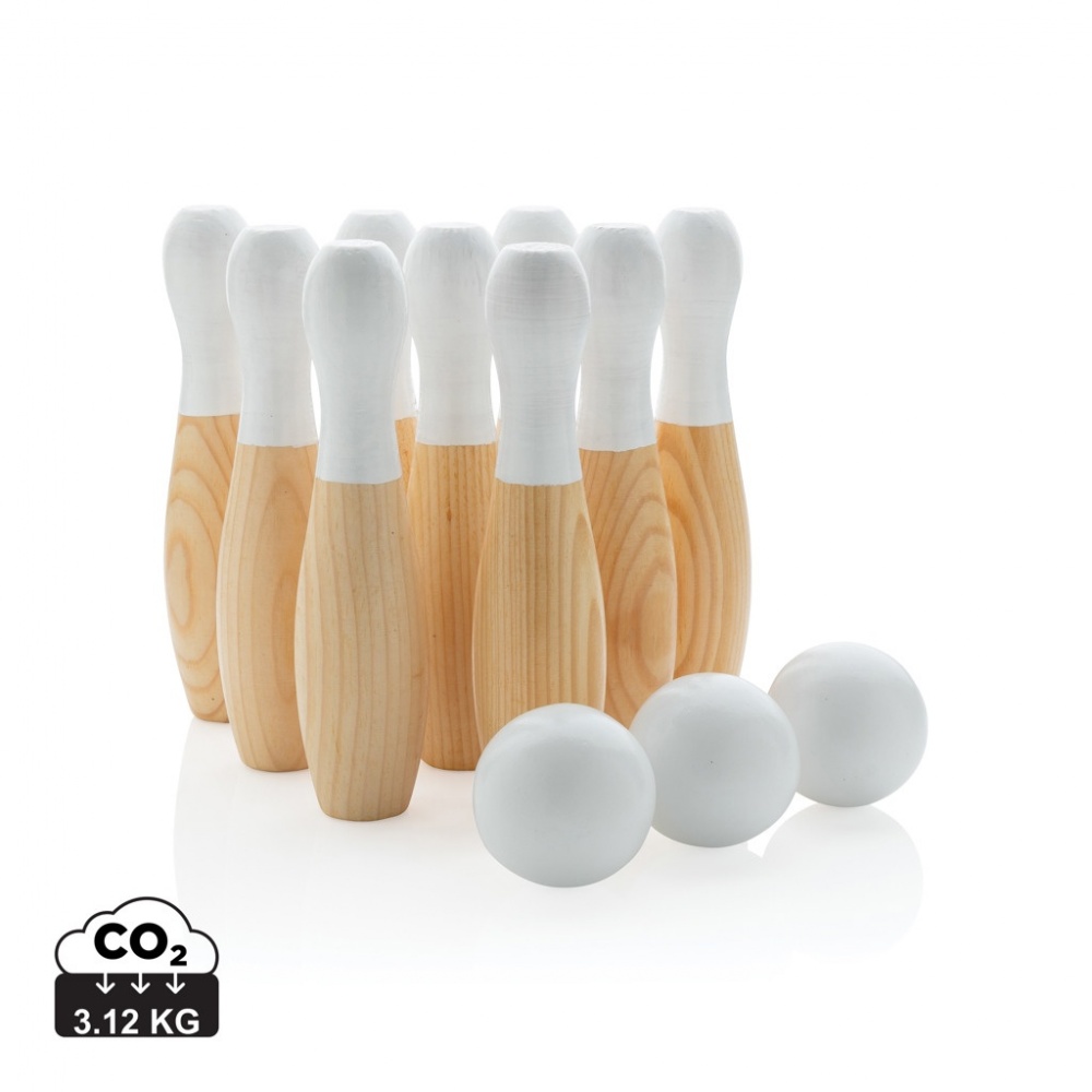 Logotrade promotional product image of: Wooden skittles set