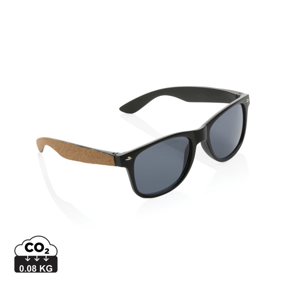 Logotrade promotional item picture of: GRS recycled PC plastic sunglasses with cork