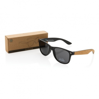 Logo trade promotional products image of: GRS recycled PC plastic sunglasses with cork