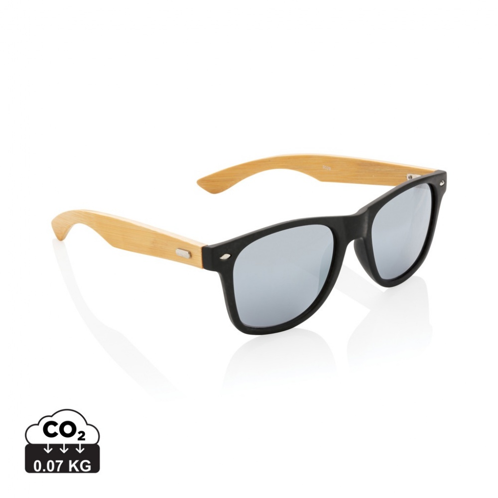 Logotrade promotional product picture of: Bamboo and RCS recycled plastic sunglasses