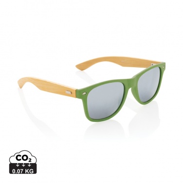 Logotrade promotional products photo of: Bamboo and RCS recycled plastic sunglasses