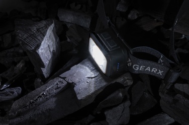 Logo trade promotional giveaways image of: Gear X RCS rPlastic heavy duty head torch