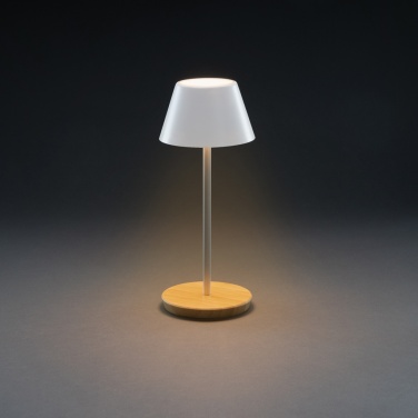 Logo trade promotional product photo of: Pure Glow RCS usb-rechargeable recycled plastic table lamp