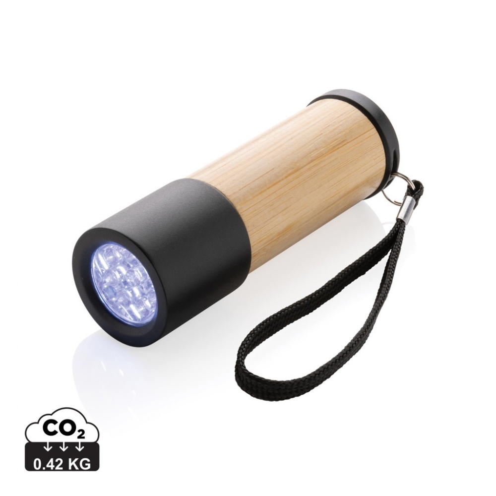 Logo trade promotional items image of: Bamboo and RCS certfied recycled plastic torch