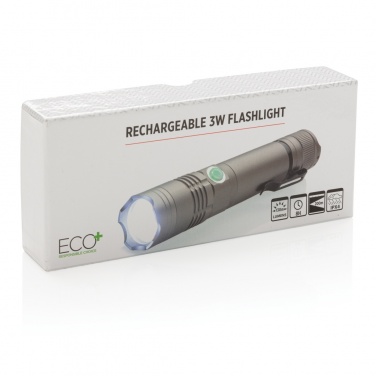 Logotrade business gift image of: Rechargeable 3W flashlight