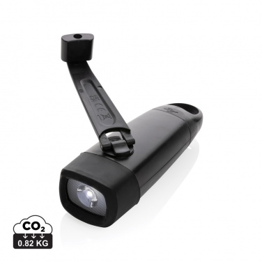 Logo trade promotional items picture of: Lightwave RCS rplastic USB-rechargeable torch with crank