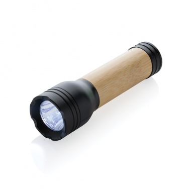 Logo trade promotional giveaway photo of: Lucid 1W RCS certified recycled plastic & bamboo torch