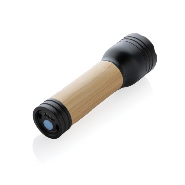 Logotrade promotional item image of: Lucid 1W RCS certified recycled plastic & bamboo torch