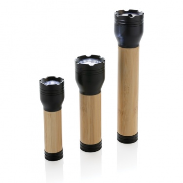 Logo trade promotional item photo of: Lucid 1W RCS certified recycled plastic & bamboo torch