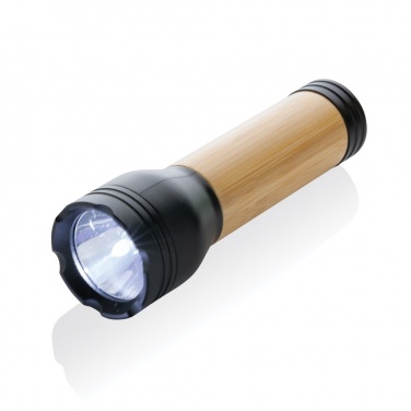 Logotrade promotional merchandise photo of: Lucid 3W RCS certified recycled plastic & bamboo torch