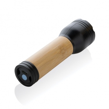 Logotrade promotional product picture of: Lucid 3W RCS certified recycled plastic & bamboo torch