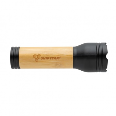 Logo trade corporate gift photo of: Lucid 3W RCS certified recycled plastic & bamboo torch