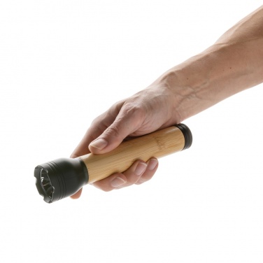 Logotrade corporate gift image of: Lucid 5W RCS certified recycled plastic & bamboo torch