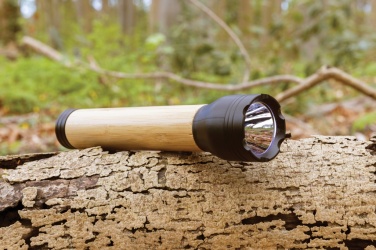 Logo trade promotional items picture of: Lucid 5W RCS certified recycled plastic & bamboo torch