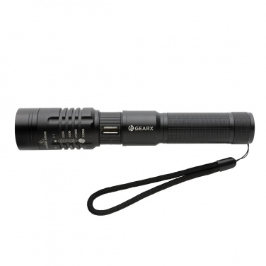 Logo trade business gift photo of: Gear X USB re-chargeable torch