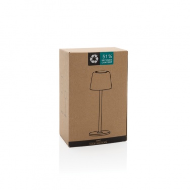 Logo trade promotional merchandise image of: Zenic RCS recycled plastic USB re-chargable table lamp